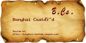 Bonyhai Csatád névjegykártya
